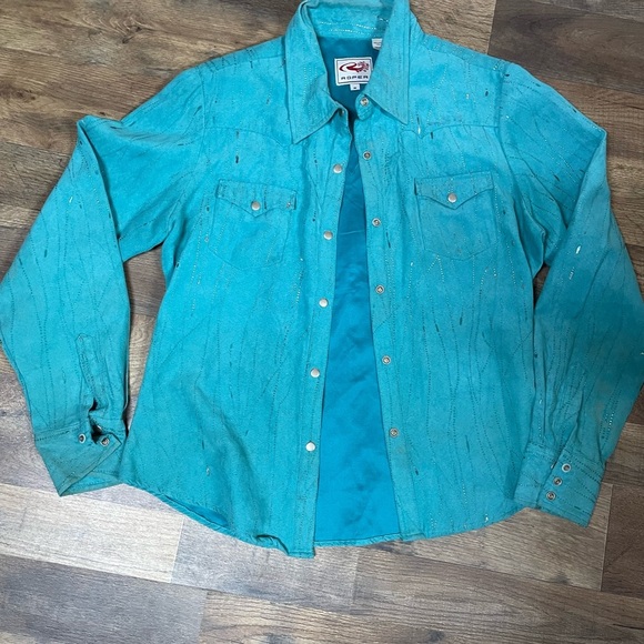 Roper Tops - Roper Women's Turquoise Button Down Shirt